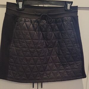 Athleta Black Quilted Mini Skirt